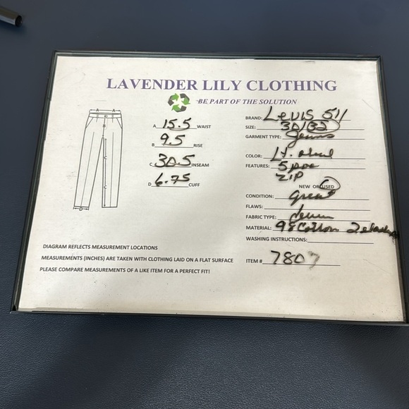 Levi's 511 Slim Fit Tapered Jeans Men's 30 Light Olive Inseam 30.5" - Picture 10 of 10